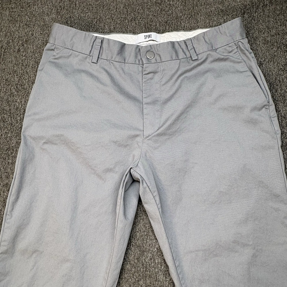 Spoke Sharps Chinos Men's Size 32 (32X27) Build B Grey Trousers